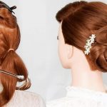 簡単な[3本ポニーでヘアセット]和装、結婚式など「まとめ髪」アップスタイル