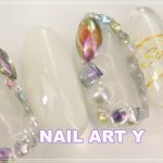 オーロラ・ジュエリーネイルのやり方・冬ネイルに！/ Gel Nail Design 2019-2020 / Amazing Nail art Design ! /HOW TO DO NAIL ART