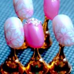 【ネイルデザイン】手書きアート桜ネイル【ジェルネイルチップ】DIY Fake nails at home [Japanese Blossoms “SAKURA” nail art]