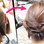 ミディアムヘアの方オススメ！簡単！くるりんぱとロープ編みでできる！短くてもできるまとめ髪アレンジ！SIMPLE UPDO  |  easy hair tutorial| Updo Hairstyle