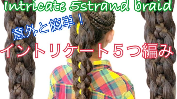 Intricate 5strand braid イントリケート５つあみ の編み方解説