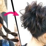 簡単！ロープ編み２つだけ！可愛いルーズなお団子ヘア！髪の長い方オススメ！How to: Easy MESSY BUN | New Bun Hairstyle | Updo Hairstyle