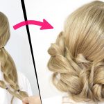 簡単！ロングの方オススメ！三つ編みで作る可愛いまとめ髪アレンジ！HOW TO: SIMPLE UPDO  | Quick and easy hair tutorial| Updo Hairstyle