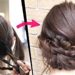 簡単！短くてもできる！三つ編みとロープ編みで作る可愛いまとめ髪アレンジ！ SIMPLE UPDO  |  Quick and easy hair tutorial| Updo Hairstyle