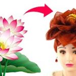 【フラワーアレンジメント】フラワーサマリーヘアスタイルフラワーで大きなロータスヘアピンで花を作れるヘアピンフラワーアップデート