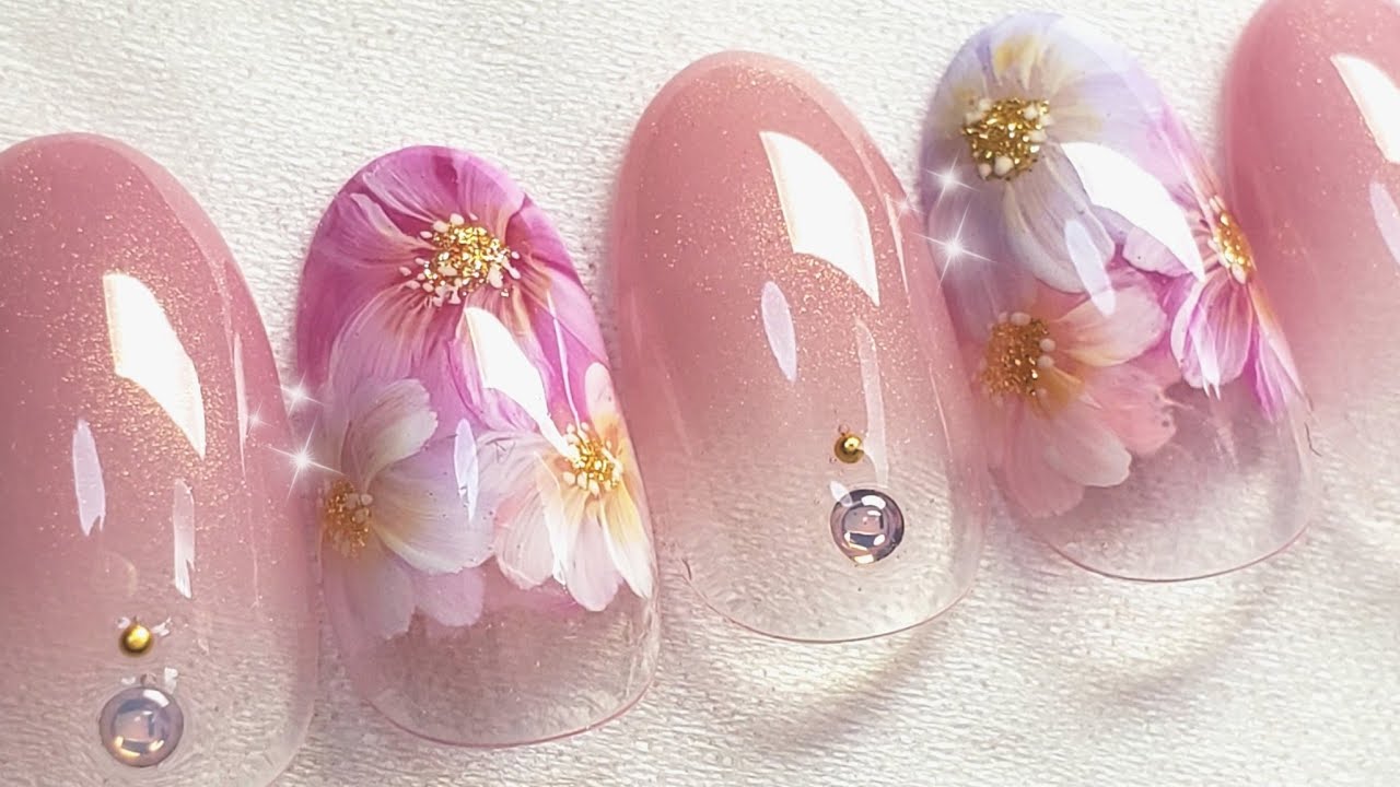 春の３色フラワーネイルアート♡spring flowers nailart | Fleur Beauty