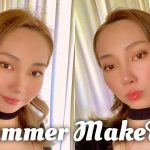 【GRWM】 素っぴん〜顔面完成まで！Natural Summer MakeUp | 夏メイク| オレンジメイク| ナチュラルメイク| 3児のママ |