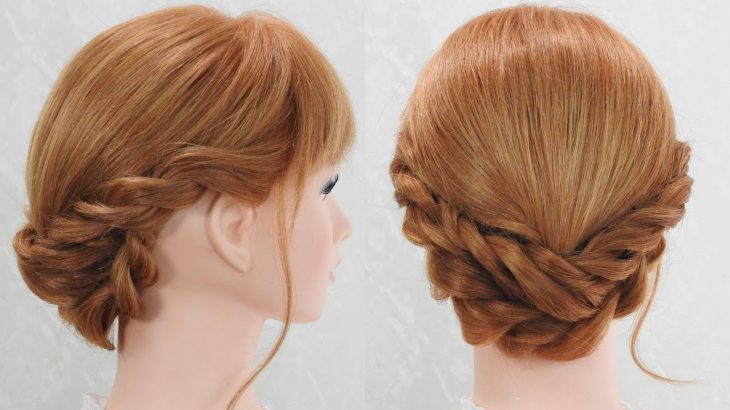 【ロープ編み込み髪型】やり方簡単 ベース巻きなし 可愛いヘアー 見た目より全然簡単 襟足アップアレンジ