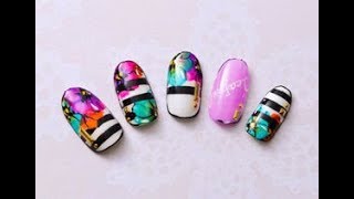 【ネイル】ボタニカル柄アートがおしゃれでかわいいネイルデザイン♡～Botanical pattern Art is fashionable and cute nail design.