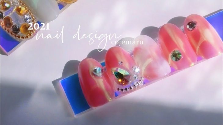 2021ネイルデザイン#3❤︎韓国ネイル!セルフジェルネイル•チップ製作-nail design-