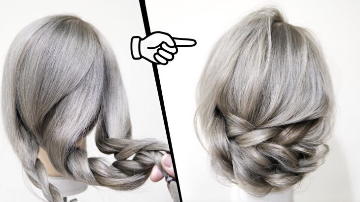 簡単！アイロンなし！ロープ編み３本の大人可愛いまとめ髪のヘアアレンジ！SIMPLE UPDO  |  Quick and easy hair tutorial| Updo Hairstyle