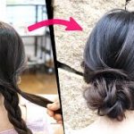 簡単！アイロンなし！くるりんぱ１本と三つ編み１本で作る大人可愛いまとめ髪ヘアアレンジ！SIMPLE UPDO  |  easy hair tutorial| Updo Hairstyle