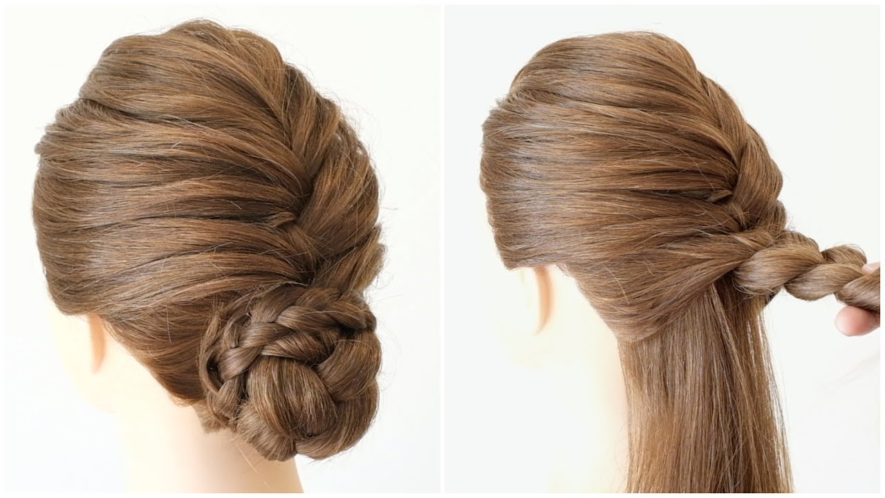 簡単ヘアアレンジ 大人かわいい編み込みのまとめ髪 Easy French Braid Updo By Hair Works Sol Fleur Beauty