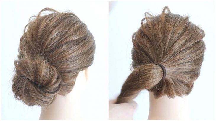 コテ巻きなし！簡単お団子ヘアアレンジ/ Quick & Easy Bun Hairstyle/ hair works &SOL