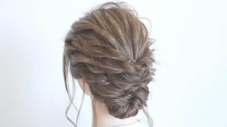 [結婚式や二次会に]ロープ編みで大人可愛いまとめ髪に！ || Hairstyle for Wedding