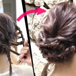 簡単！編み込みと三つ編みで作るミディアムアレンジ！短くてもできる可愛いまとめ髪！HOW TO: SIMPLE UPDO  |   easy hair tutorial| Updo Hairstyle