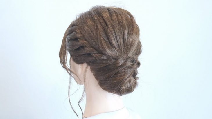 [大人可愛いヘアアレンジ]ロープ編みを使った上品なヘアスタイル/ Heatless Hairstyle for Short & Medium / hair works &SOL