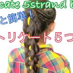 Intricate 5strand braid イントリケート５つあみ の編み方解説