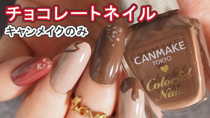 キャンメイクネイルのみでチョコレートネイルデザインのやり方動画 JAPAN Nails