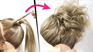 簡単！ロープ編みでできます！可愛いルーズなお団子ヘアアレンジ！How to: Easy MESSY BUN| New Bun Hairstyle | Updo Hairstyle