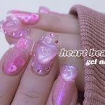 💗ハートビームネイル/ 2023セルフジェルネイル・デザイン -heart beam nail-