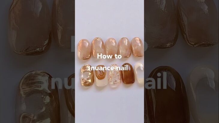 How to nuance nail  ⸒⸒⸒⸒[簡単ちぐはぐニュアンスデザイン]───#ニュアンスネイル #nails #ネイルデザイン #nailart #ネイルやり方