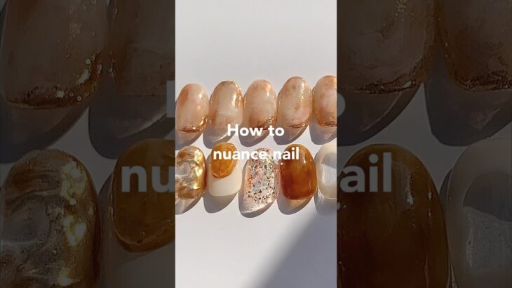 How to nuance nail  ⸒⸒⸒⸒[奥行きミラーデザイン]───#ニュアンスネイル #nails #ネイルデザイン #nailart #ネイルやり方