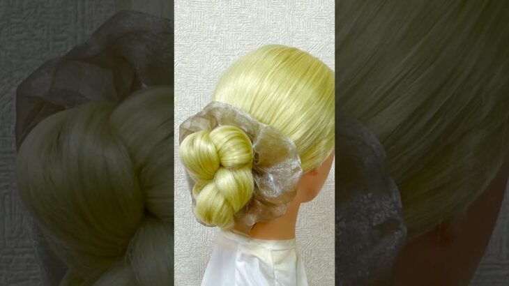 Everyday Hair Arrangement Goods (Sunday) Scrunchie モデル系シュシュまとめ髪ヘアアレンジ #shorts