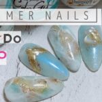 【セルフネイル】【100均ネイル】キャンドゥ/ダイソー/夏ネイル/天然石風ニュアンスネイルのやり方を紹介/nail art polish ideas & designs/Trend Nails