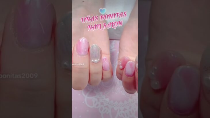 Cute nail design 💅✨ #ジェルネイルデザイン #キラキラネイル #ネイル #easy