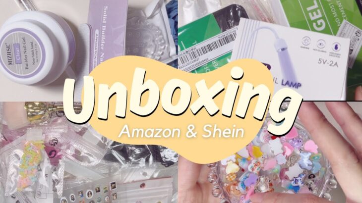 [cc] haul | 📦 Amazon & Shein nail unboxing ep. 3, Nail supplies, Kawaii charms, ASMR