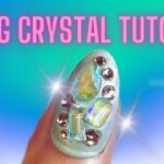 How to secure big crystals on gel nail tutorial