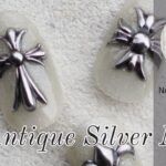 アンティークシルバーアクセサリー風パーツネイル／Antique silver accessory style parts nail【How to/Nail tutorial】