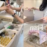 Nail Vlog | 네일샵브이로그 (드디어 돌아온 손!, 드릴제거부터 젤네일 시술하기, 기초젤 정리, 스와로브스키스톤 설명하며 정리하기, 네일 창업 수강하기)