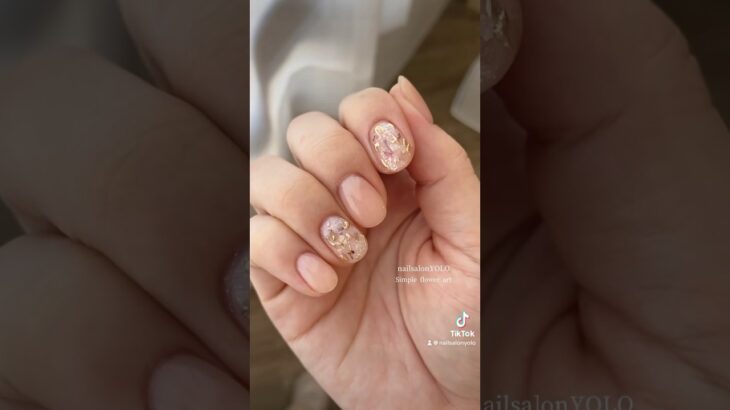 TikTokで大人気！押し花ネイル💅#ネイルデザイン #ジェルネイル #セルフネイル