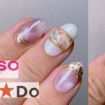 【セルフネイル】【100均ジェル】キャンドゥ/ダイソー/ドライフラワーネイルデザインの紹介/nail art polish ideas & designs/Trend Nails