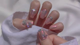 【self nail 】pink nails