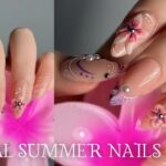 Floral Nail Design ASMR 🌸🌺 3D Nail Art | Nail Extensions | Summer Nails