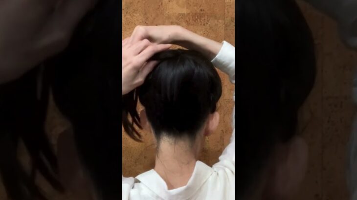 【夏の結上げ】小紋 訪問着に合う自分で出来る簡単着物の髪型 着物ヘアアレンジ セルフヘアスタイル KimonoHairstyle