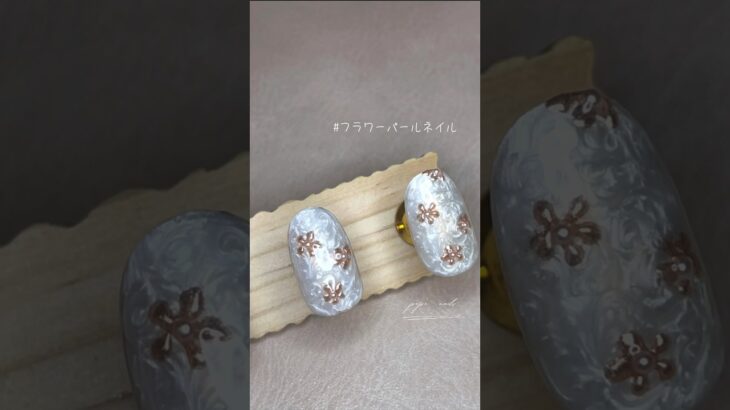 簡単可愛いフラワーネイル🌼　#ジェルネイル #セルフネイル #ネイルデザイン　#nailart #네일아트 #shorts