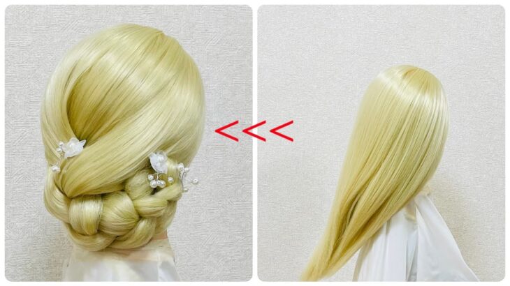 Summer Updo Hairstyle 1 week Idol Hair(Monday)夏祭りのまとめ髪 三つ編みシニヨン #ヘアアレンジ