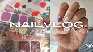 [nail vlog]ネイルシール貼ってみる/簡単セルフネイル/ネイルオフ/ちび爪/