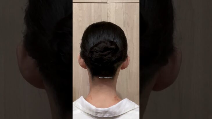 【浴衣ヘアアレンジ】時短5分 上品な着物ヘアアレンジ 自分でできる簡単着物の髪型 セルフヘアスタイル セルフヘアアレンジ  定番和髪まとめ髪31#kimonohairstyle#hairstyle