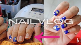 [nail vlog]２本取れちゃった、付け替えネイル/セルフネイル/ちび爪