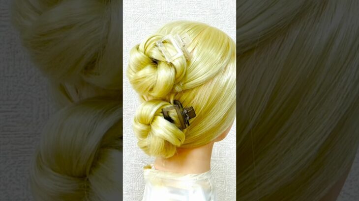 Hair Clip Autumn Hairstyle 1 week (Sunday) 秋のヘアクリップ ヘアアレンジ ダブルでまとめ髪 #shorts #short