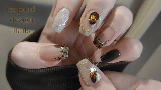 【self nail】leopard design nails