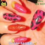 #newnail #定額デザインネイル　#ネイル　#トラコ　#nails #newnaildesign #ジェルネイル　#キラキラネイル #ヒョウ柄　#浜崎あゆみ　さん　#ピンクネイル