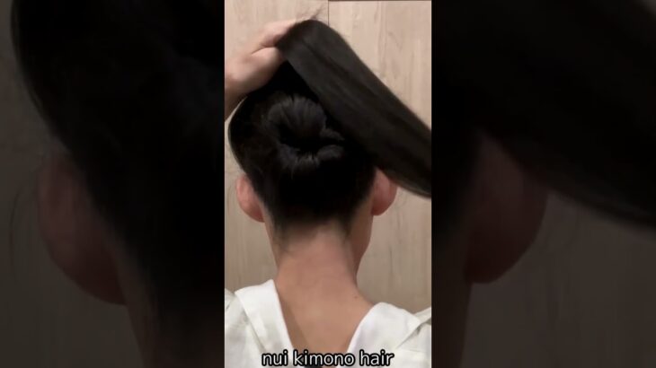 【ウイッグでボブ風まとめ髪】着物ヘアアレンジ 自分でできる簡単セルフ着物の髪型 時短セルフヘアアレンジ ヘアスタイル ロング セミロング ミディアム和髪まとめ髪42#KimonoHairstyle