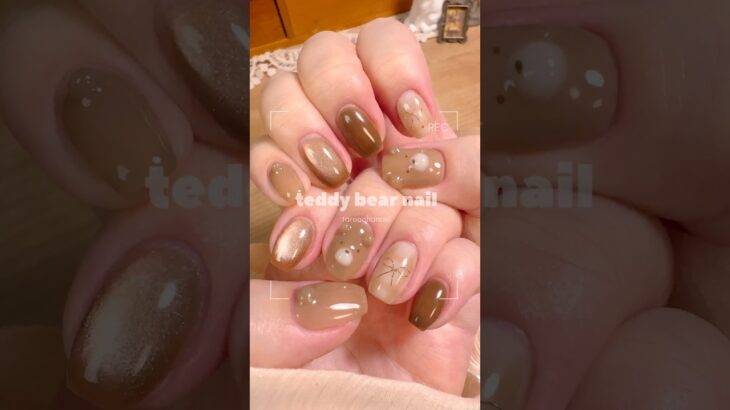 【#nails】くまさんネイル 🧸⌇self nail⌇#ジェルネイル