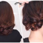 【可愛ヘアアレンジ】ヘアピンなしで即出来るミディアムまとめ髪